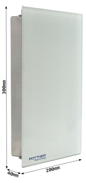 Skrinka na kľúče KEY GLASS, na 8 kľúčov, biela