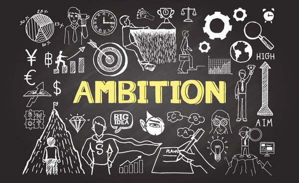Tapeta motivačná tabuľa - Ambition