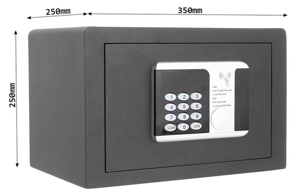 Nábytkový elektronický trezor RFID 1, 250 x 350 x 250 mm, RFID čip/karta
