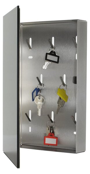 Skrinka na kľúče KEY GLASS, na 8 kľúčov, čierna