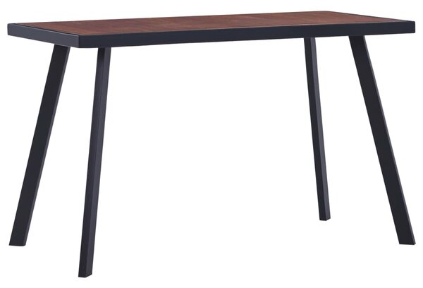 Jedálenský stôl, prírodný a čierny 120x60x75 cm, MDF