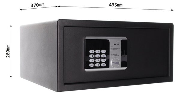 Nábytkový elektronický trezor RFID LAP, 200 x 435 x 370 mm, RFID čip/karta