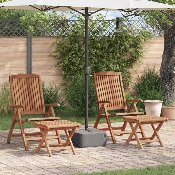 Maison Exclusive – záhradná jedálenská súprava, 4 kusy, hnedé masívne drevo, teak