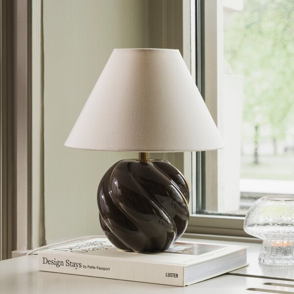 Stolové Lampa Globen Lighting, DAHLIA, Béžová, Obývacia izba, Tkanina / Textil