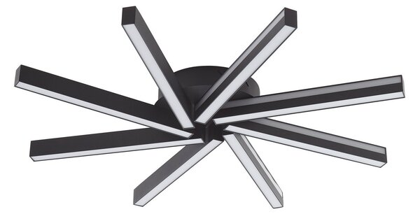 Stropné Lampa Lucande, Tjado, stmievateľné, Čierna, Obývacia izba, Kov, Moderný