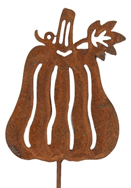 Rustikálny hrdzavý zápich tekvice - 7*1*40 cm - Clayre & Eef