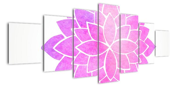 Obraz: ružová mandala (Obraz 210x100cm)