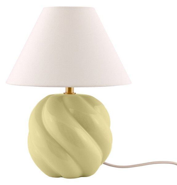 Stolové Lampa Globen Lighting, DAHLIA, Béžová, Obývacia izba, Tkanina / Textil