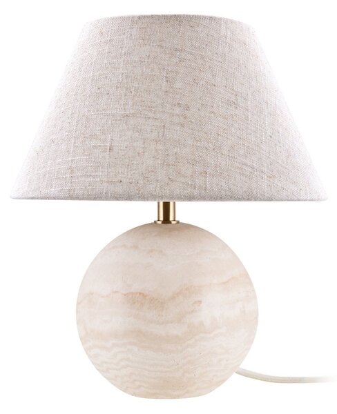 Stolové Lampa Globen Lighting, Castello, Béžová, Obývacia izba, Tkanina / Textil, Dizajnový