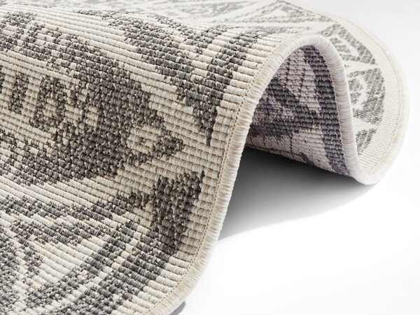 MK Original: Produkty s rodokmenem , Kusový koberec Mojkoberec Original Nora 104160 Grey Creme kruh – na von aj na doma, 140x140 (priemer) kruh, šedá, chodba / predsieň