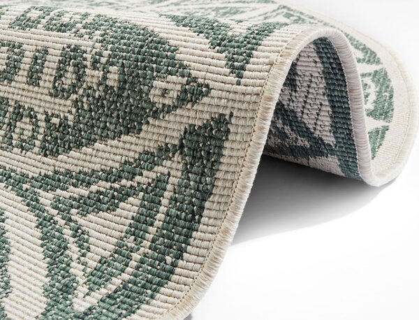 MK Original: Produkty s rodokmenem , Kusový koberec Mojkoberec Original Nora 104163 Green Creme kruh – na von aj na doma, 100x100 (priemer) kruh, zelená, chodba / predsieň