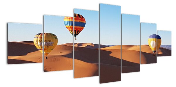 Obraz - teplovzdušné balóny v púšti (Obraz 210x100cm)