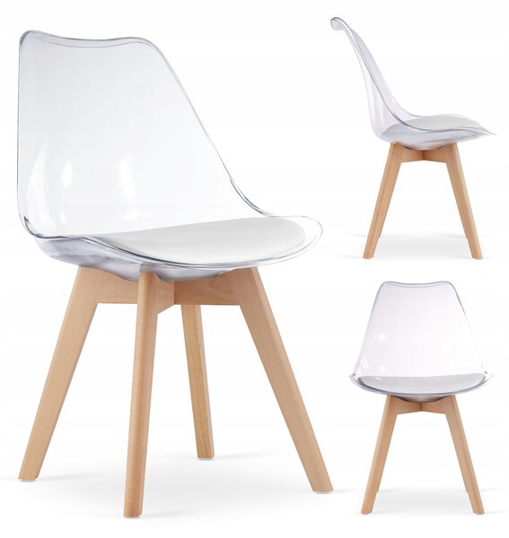 Dizajnová priesvitná stolička ENZO 007 Počet stoličiek: 2ks