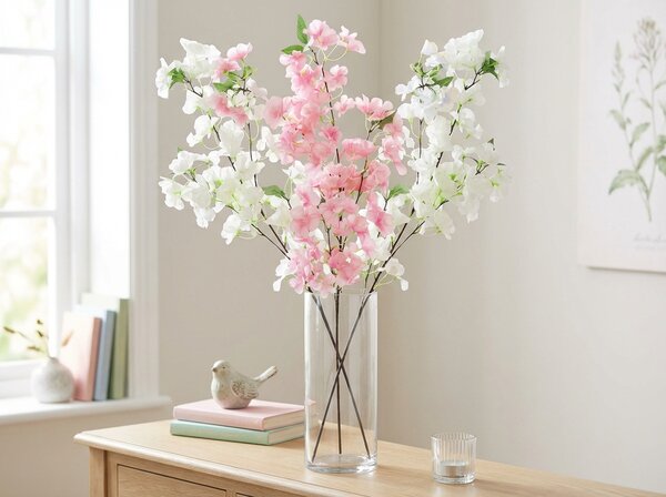 Umelá kvetina CHERRY BLOSSOM 88 cm - viac farieb Farba: Biela