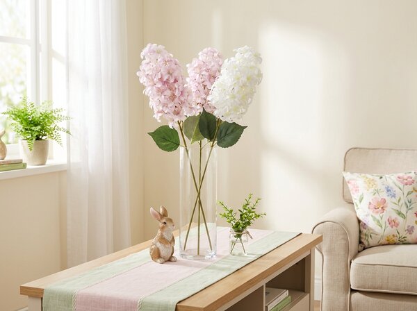 Umelý kvet HORTENZIA PLUME 87 cm - viac farieb Farba: Biela