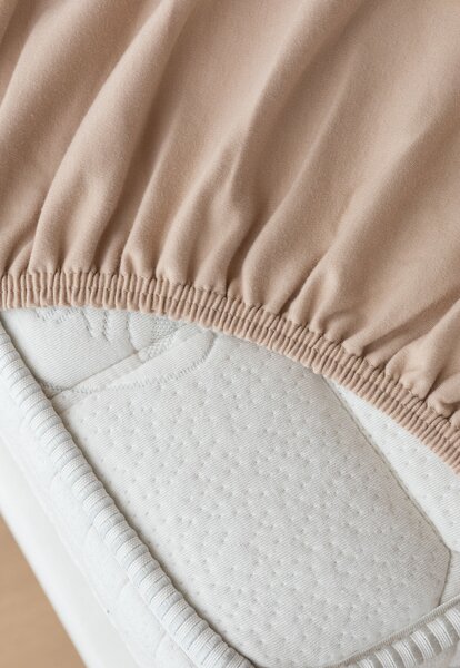 Prestieradlo Hnědé INTERLOCK Jersey interlock 90-100 x 200-220/35