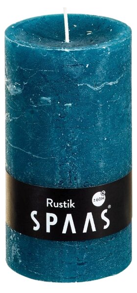 Stĺpová sviečka SPAAS RUSTIK 13 cm modrá