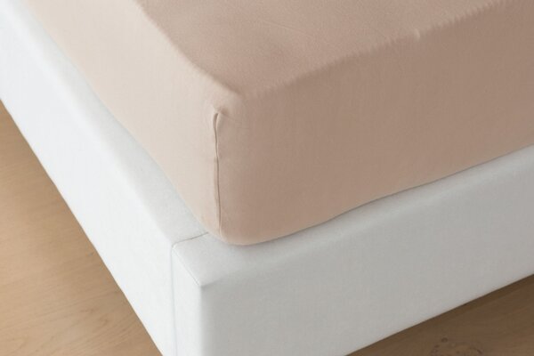 Prestieradlo Hnědé INTERLOCK Jersey interlock 90-100 x 200-220/35