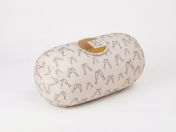 Cestovný vankúšik CHEERS NECK ROLL 30x15 cm, biely