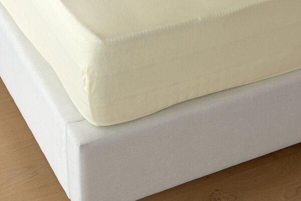 Prestieradlo Světle béžové INTERLOCK Jersey interlock 120/200/35