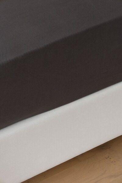 Prestieradlo Antracitové INTERLOCK Jersey interlock 90-100 x 200-220/35