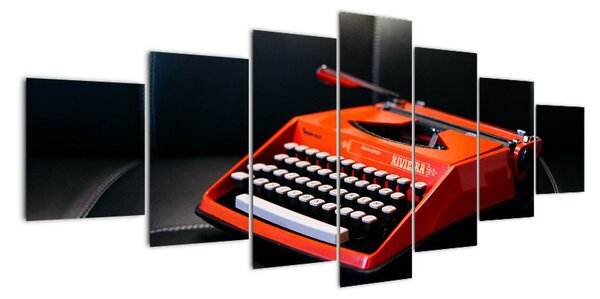 Obraz červeného písacieho stroja (Obraz 210x100cm)