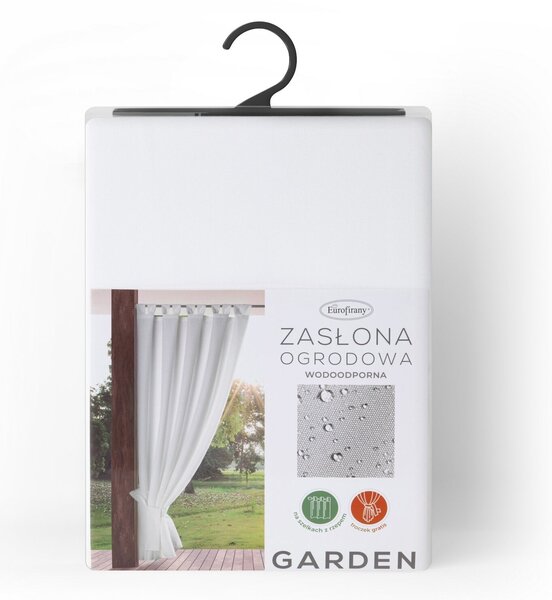 ZÁHRADNÝ VODEODOLNÝ ZÁVES NA PÚTKACH GARDEN 155X240 CM BIELA