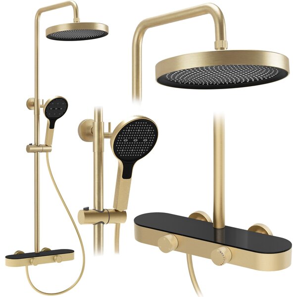 Sprchový set Rea Creo Brush Gold