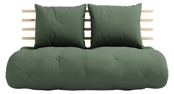 Zelená Variabilná pohovka Shin Sano – Natur/Olive 75 × 95 × 140 cm KARUP DESIGN