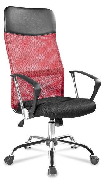 Kancelárska stolička LINCOLN červená/čierna