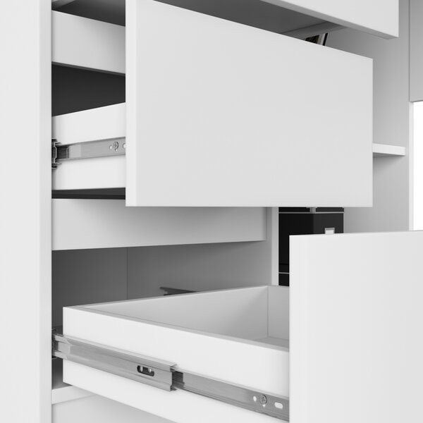 Ak furniture Rohový psací stůl B16 124 cm bílý levý