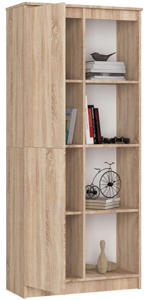 Ak furniture Regál Rexa 80 cm 1 skrinka a 4 police dub sonoma