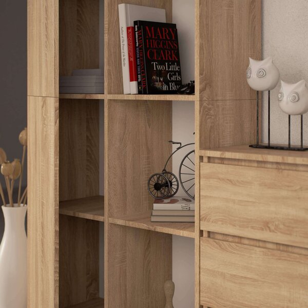 Ak furniture Regál Rexa 80 cm 1 skrinka a 4 police dub sonoma