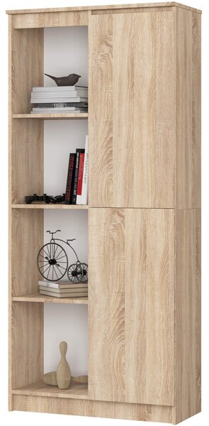 Ak furniture Regál Rexa 80 cm 1 skrinka a 4 police dub sonoma