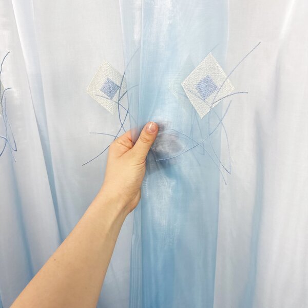 Organza látka/platno GLORIA 129-108 modrá