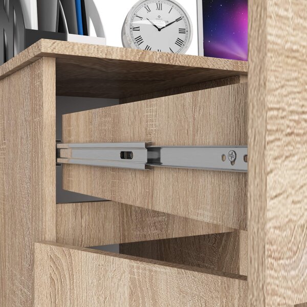 Ak furniture Psací stůl PIKSEL 90 cm dub sonoma ľavý
