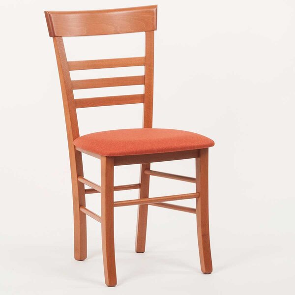 Stima Stolička SIENA s čalúneným sedákom Vyberte variant ->: Čerešňa, Vyberte látku ->: LUX Terracotta 10