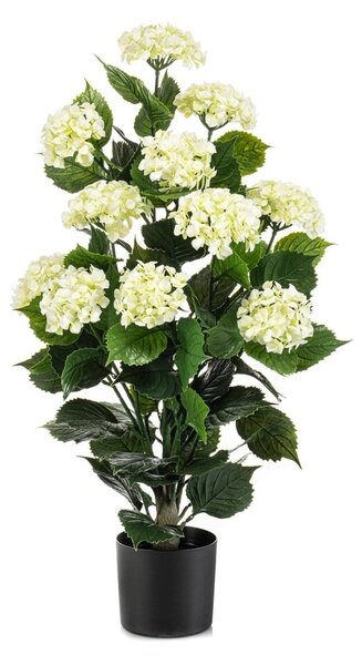 Umelá hortenzia 90 cm s UV ochranou - Biela - 71 - 90 cm - Áno