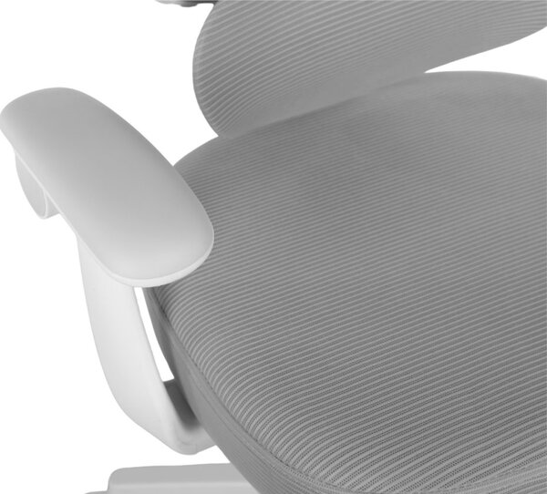 Detská otočná stolička Neoseat JUNI 009 s podnožou — látka, sivá