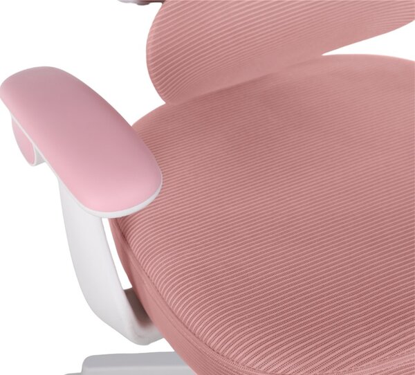 Detská otočná stolička Neoseat JUNI 009 s podnožou — látka, ružová