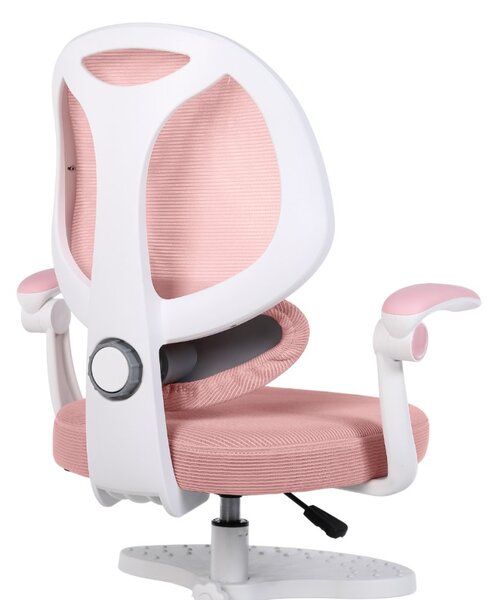 Detská otočná stolička Neoseat JUNI 009 s podnožou — látka, ružová