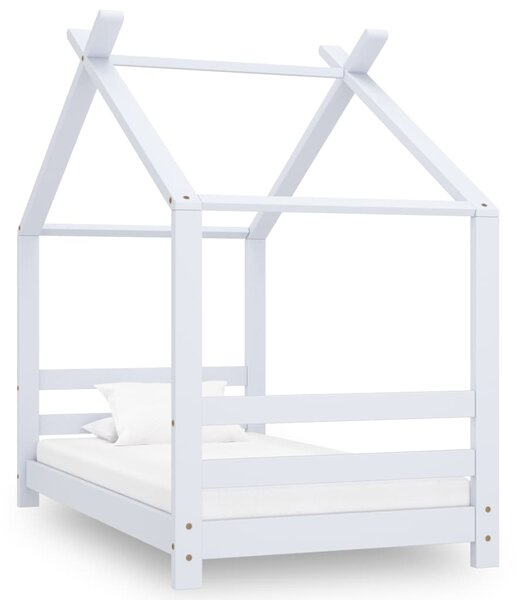 Rám detskej postele biely 70x140 cm borovicový masív