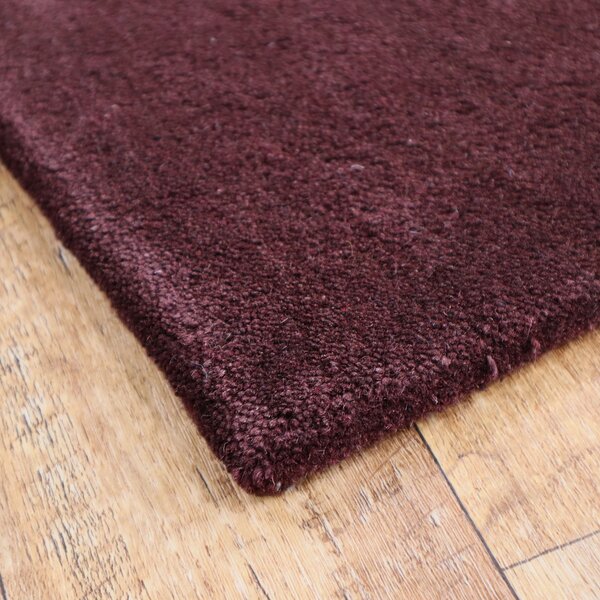 Asra , Ručne všívaný kusový koberec wool tm. fialová, 60x110, fialová, obývacia izba