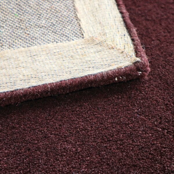 Asra , Ručne všívaný kusový koberec wool tm. fialová, 60x110, fialová, obývacia izba