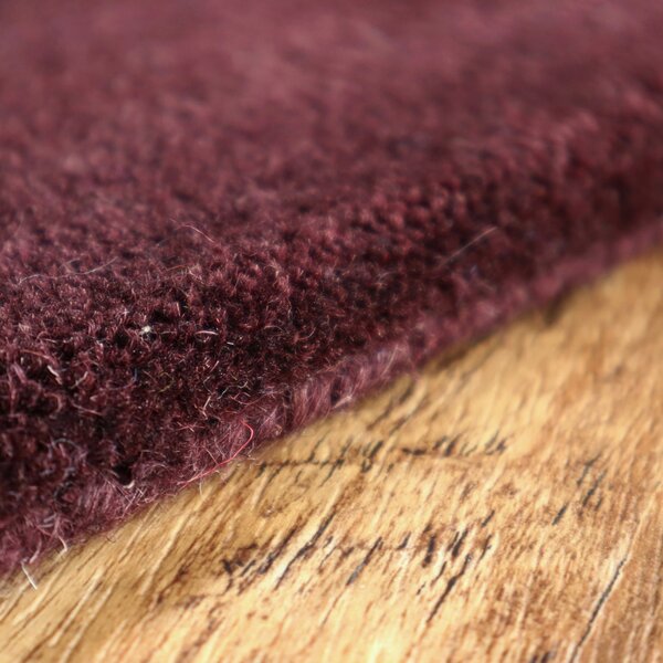 Asra , Ručne všívaný kusový koberec wool tm. fialová, 60x110, fialová, obývacia izba