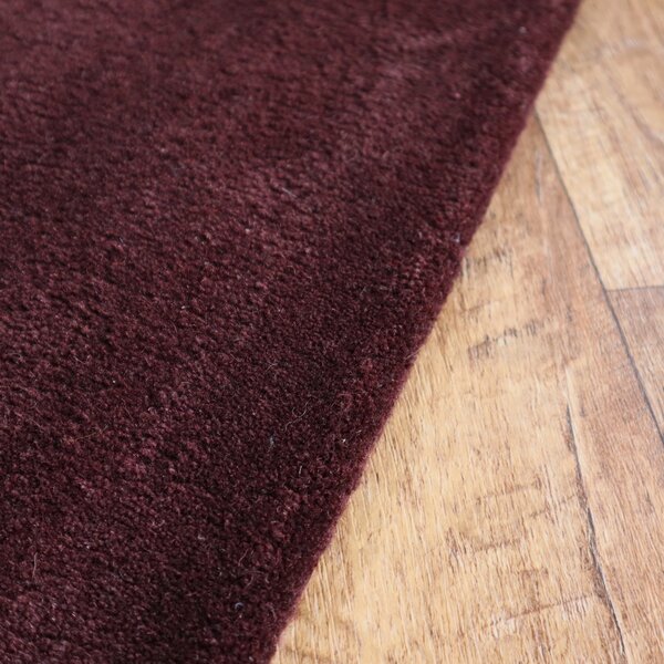 Asra , Ručne všívaný kusový koberec wool tm. fialová, 60x110, fialová, obývacia izba