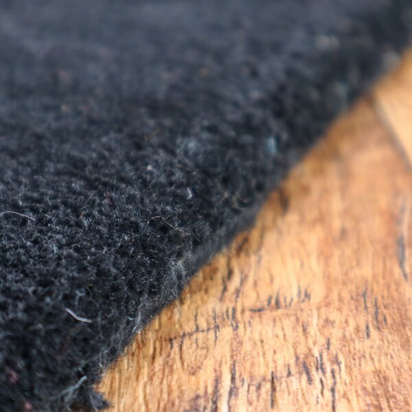 Asra , Ručne všívaný kusový koberec wool čierna, 60x110, čierna, obývacia izba