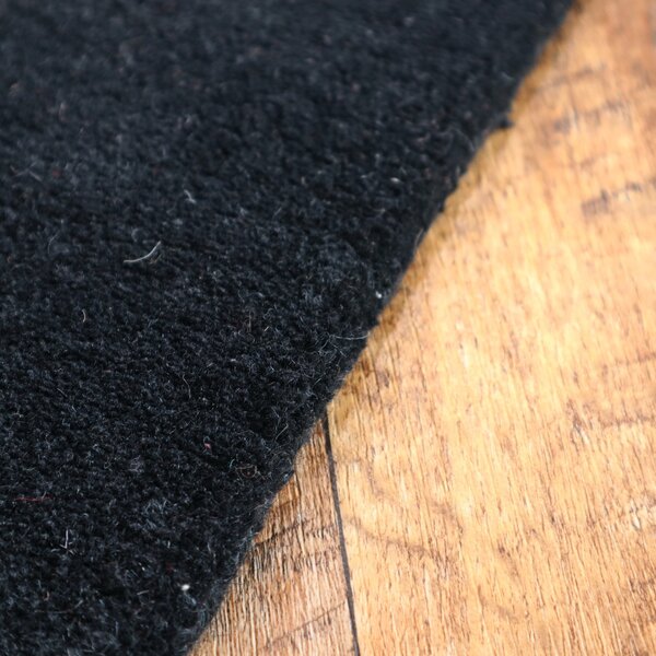 Asra , Ručne všívaný kusový koberec wool čierna, 60x110, čierna, obývacia izba