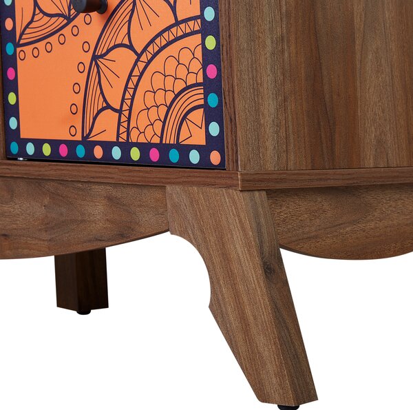 Komoda viacfarebná MDF 92 x 79 x 40 cm úložný priestor 9 zásuviek zdobené predné časti orientálny marocký boho štýl obývačka spálňa