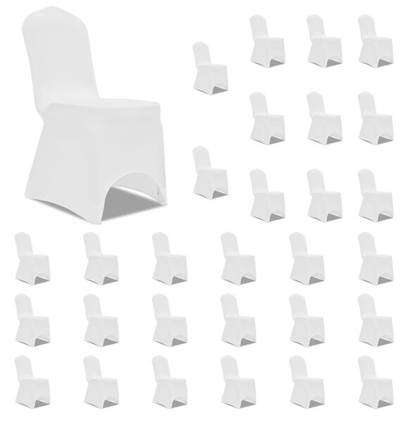 Návleky na stoličku biele 30 ks naťahovacie